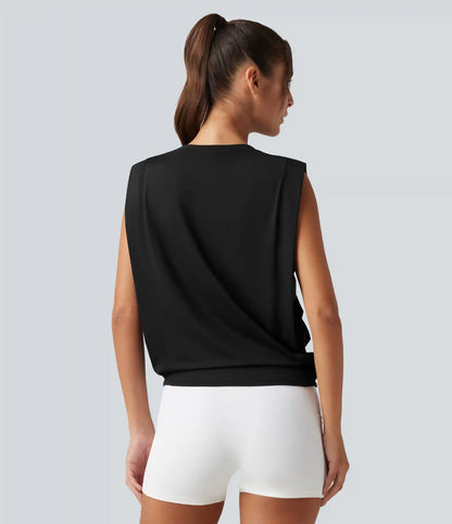 Round Neck Sleeveless InstantCool Work Sports Top-UPF50+