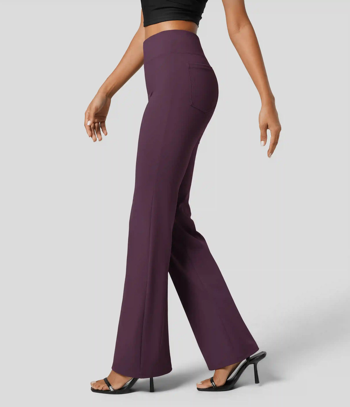 Halara Flex™ High Waisted Back Side Pocket Slight Flare Work Pants