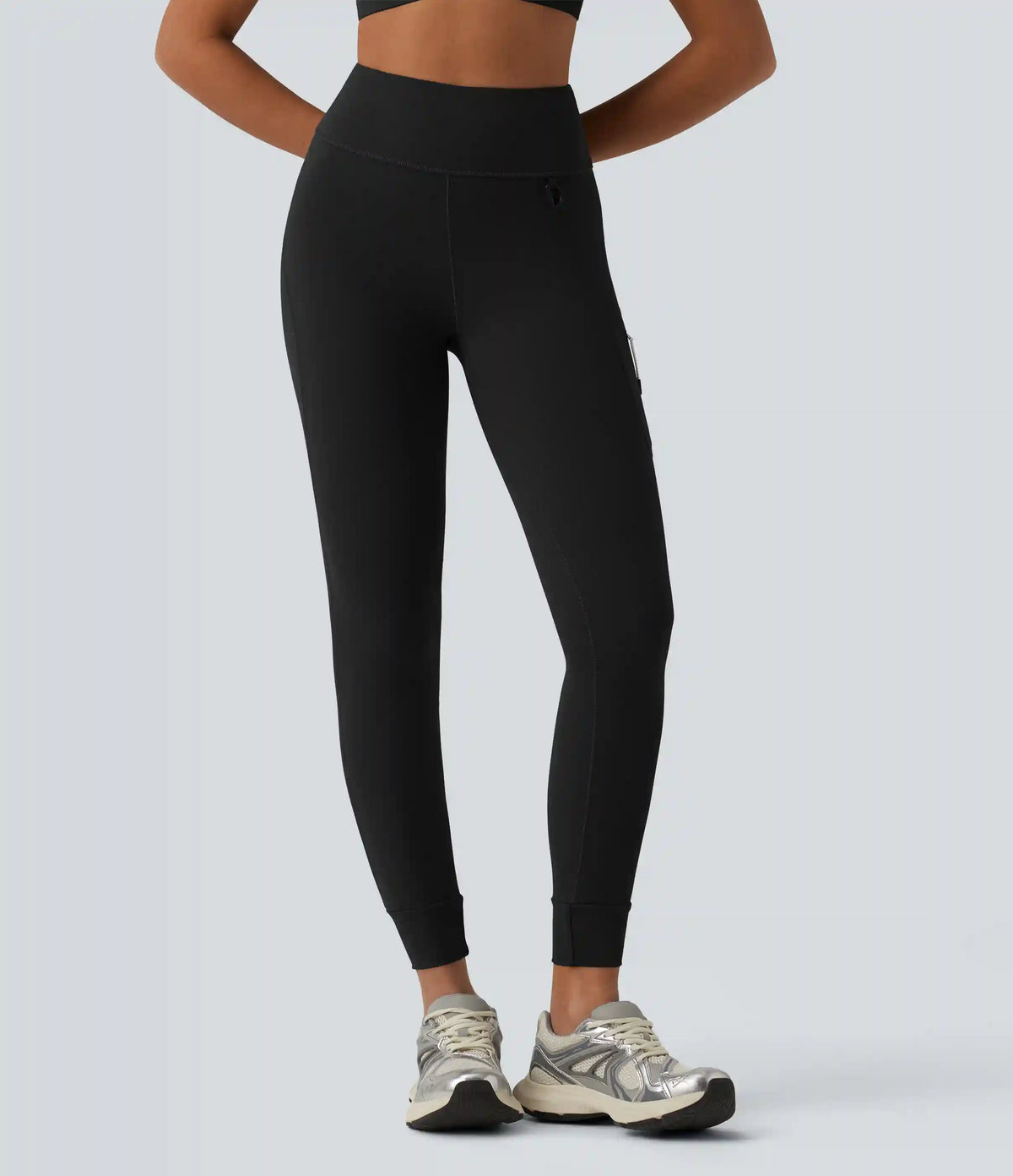 Halara UltraSculpt™ High Waisted D-Buckle Hiking 7/8 Leggings with Zip Pocket