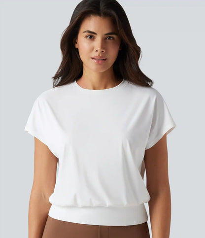 Round Neck Short Sleeve InstantCool Quick Dry Yoga Sports Top
