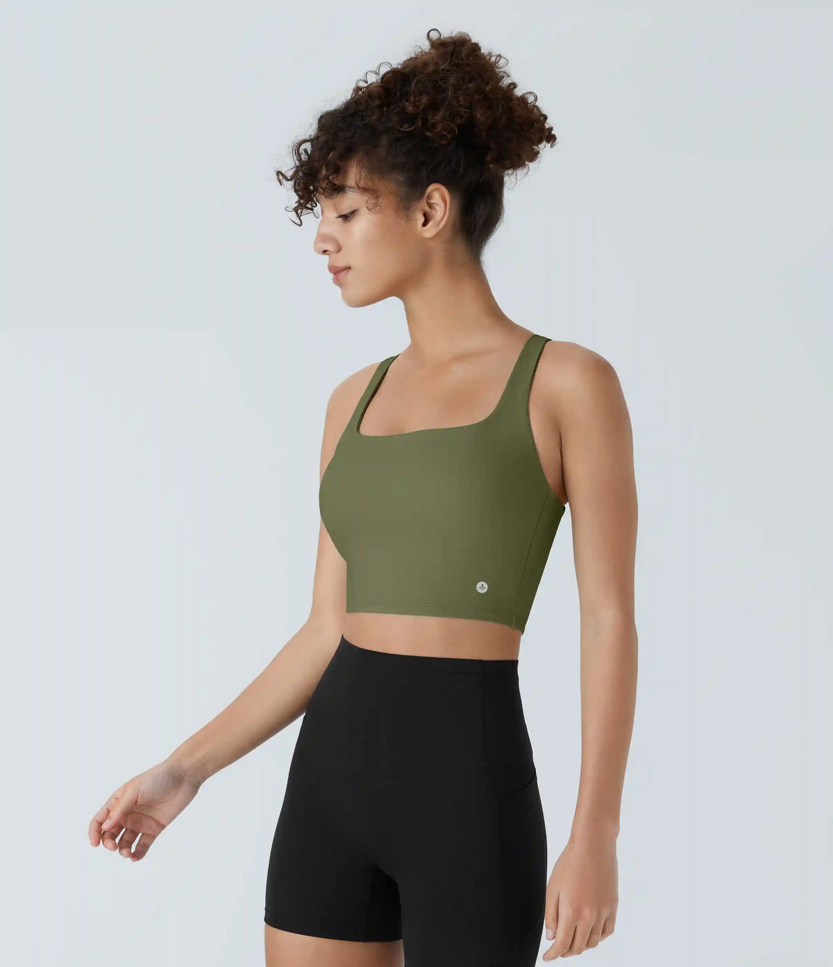 SoftlyZero™ Airy Square Neck Backless Crisscross Cropped InstantCool Yoga Tank Top