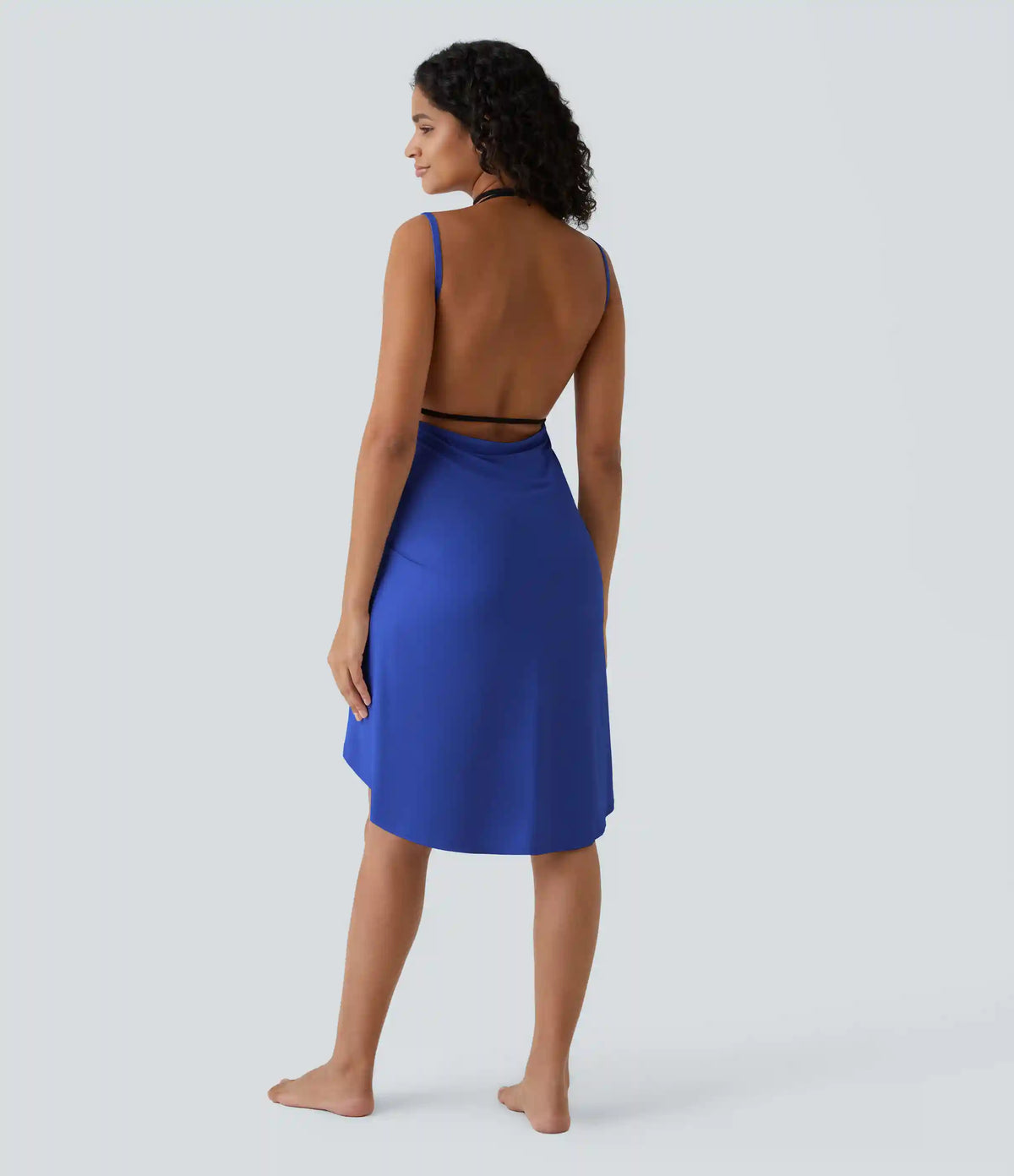 Spaghetti Strap Crossover Cover Up Wrap InstantCool Dress-UPF50+