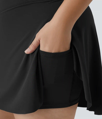 Everyday SoftlyZero™ Airy Crossover Pocket 2-in-1 InstantCool Tennis Plus Size Skirt-Lucid