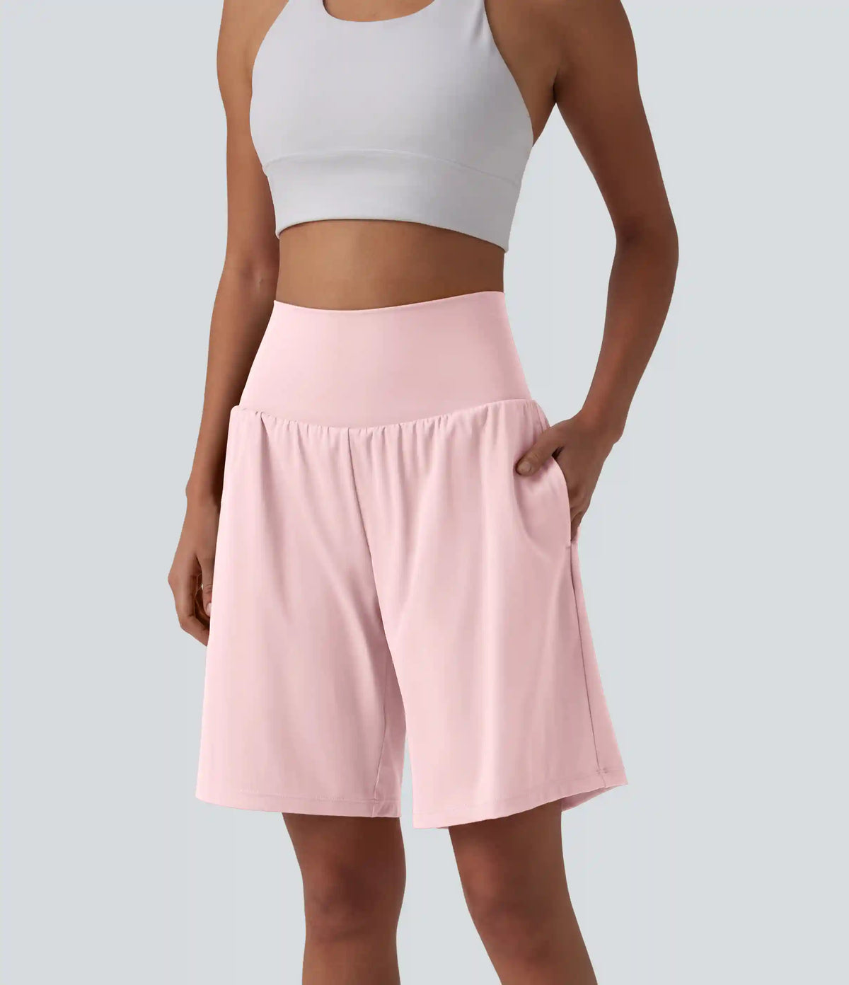 SoftlyZero™ Airy Super High Waisted 2-in-1 InstantCool Yoga Shorts 9" with Pockets