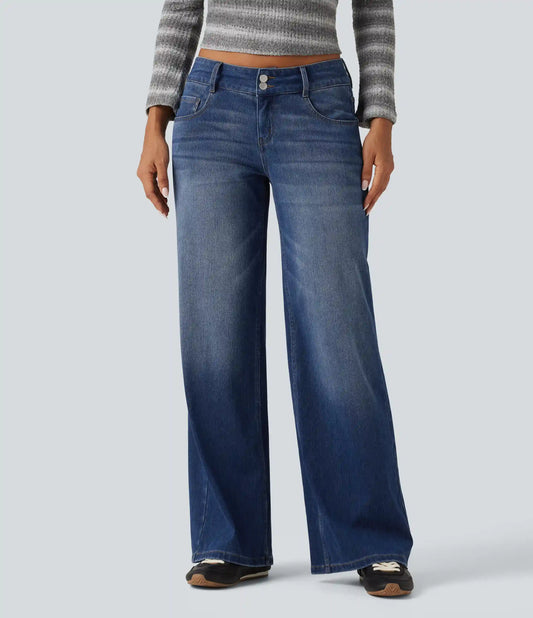 Halara Flex™ Low Rise Wide Leg Casual Jeans with Pockets