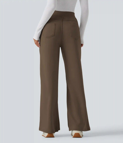 High Waisted Wide Leg Casual Sweatpants with Pockets