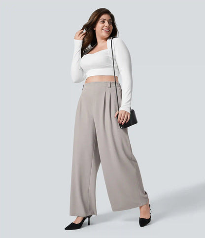 Halara Flex™ High Waisted Pocket Wide Leg Waffle Work Plus Size Pants