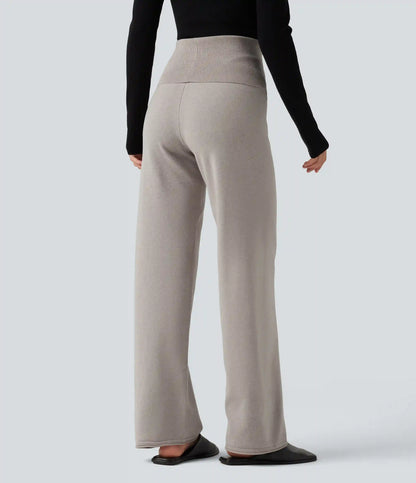 High Waisted Straight Leg Lounge Sweater Pants