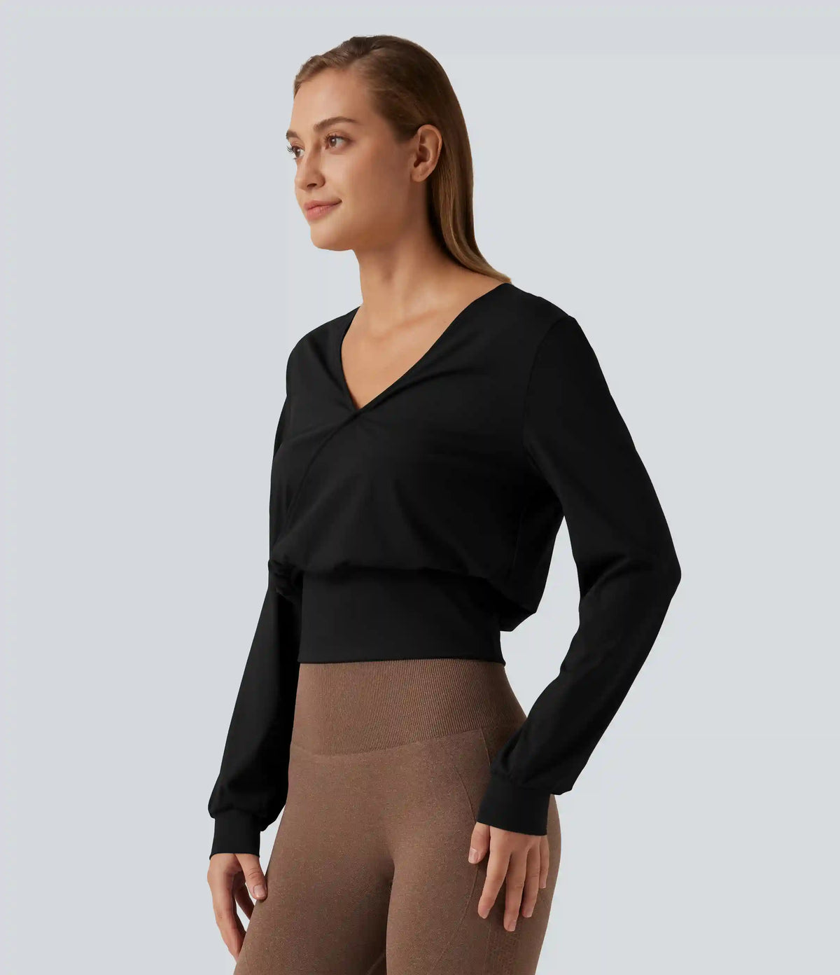 SoftlyZero™ Airy V Neck Long Sleeve InstantCool Yoga Sports Top
