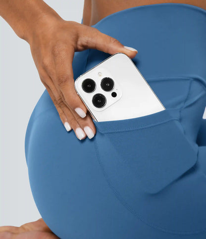 SoftlyZero™ Crossover Pocket Plain Leggings