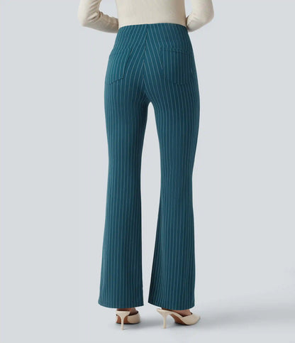 Halara Flex™ High Waisted Striped Work Flare Pants with Pockets