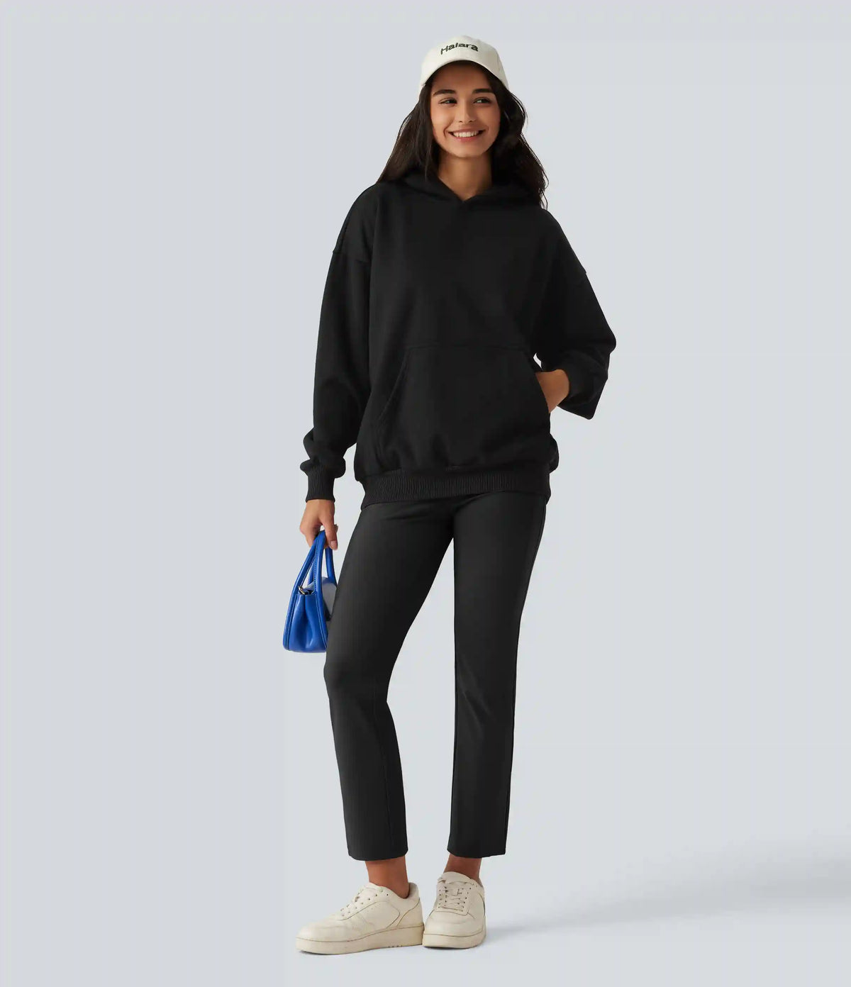 Mid Rise Casual Pants with Pockets