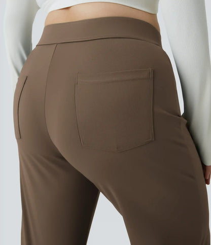DayStretch High Waisted Pockets Straight Leg Casual Plus Size Pants