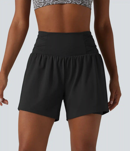 SoftlyZero™ Airy Super High Waisted 2-in-1 InstantCool Yoga Shorts 5'' with Pockets