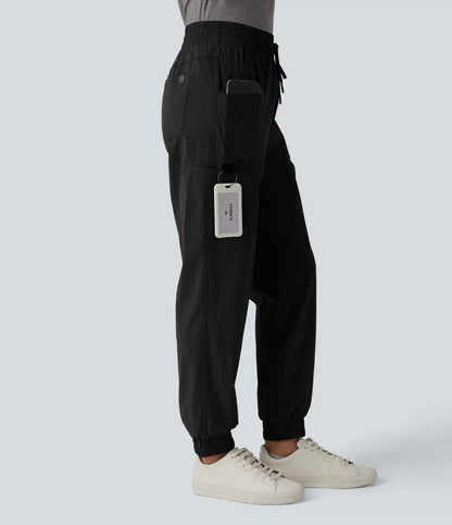Mid Rise Drawstring Casual Cargo Joggers with Pockets