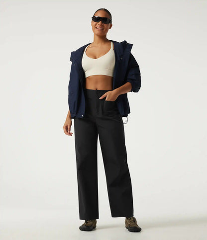 Mid Rise Straight Leg Hiking Pants with Pockets