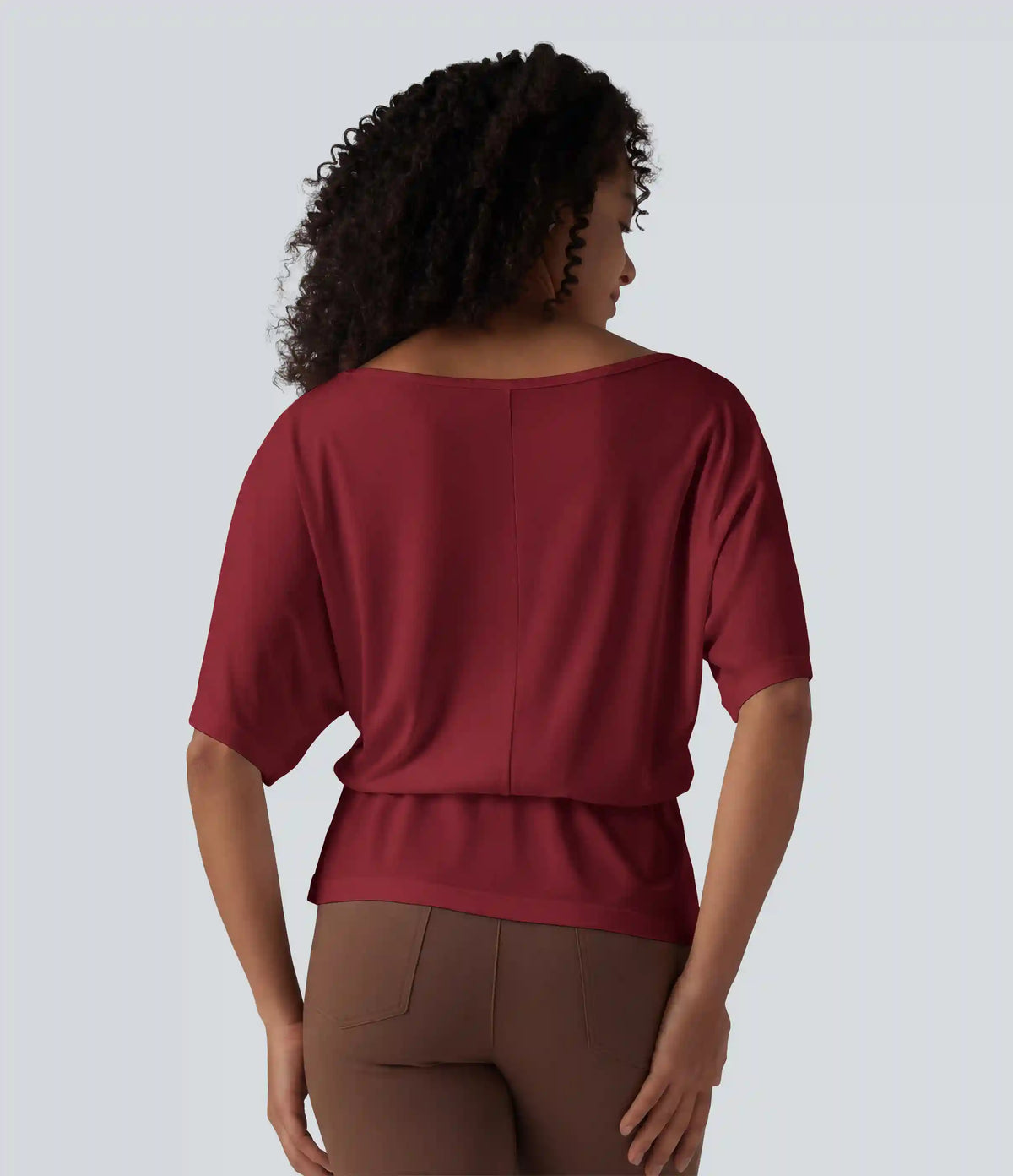 Boat Neck Half Sleeve Work T-Shirt