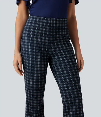 Halara Flex™ High Waisted Plaid Bootcut Work Pants with Pockets