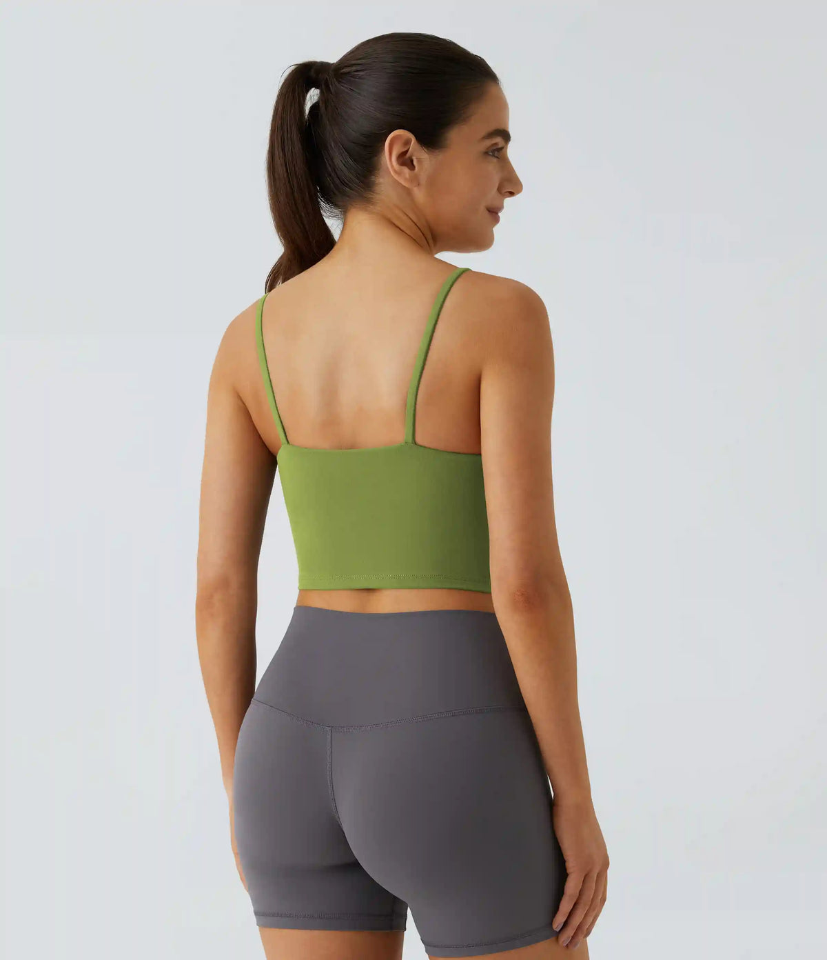 Basic Padded Workout Cropped Low Support Tank Top A-D Cups