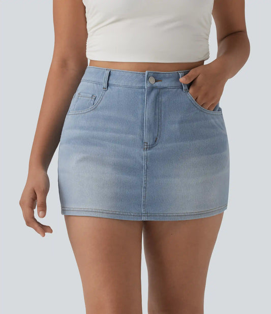 Halara Flex™ Denim High Waisted Micro Casual Skort with Pockets