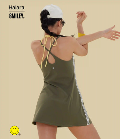 Halara X Smiley® SoftlyZero™ Plush Backless Mini Dance Active Dress-Easy Peezy Edition