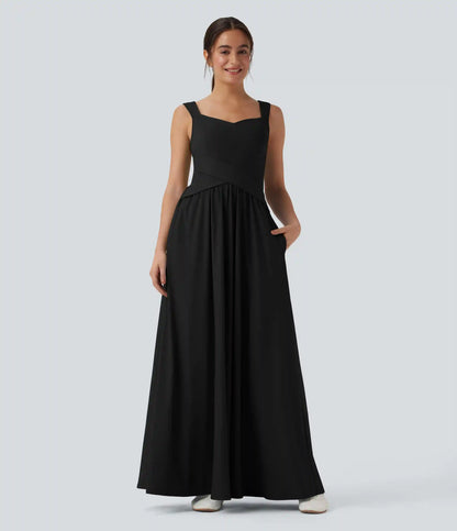 Flowy Maxi Casual Dress with Pockets