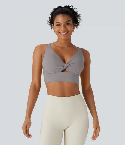 SoftlyZero™ Airy Low Support Cut Out InstantCool Yoga Sports Bra DD-F Cups