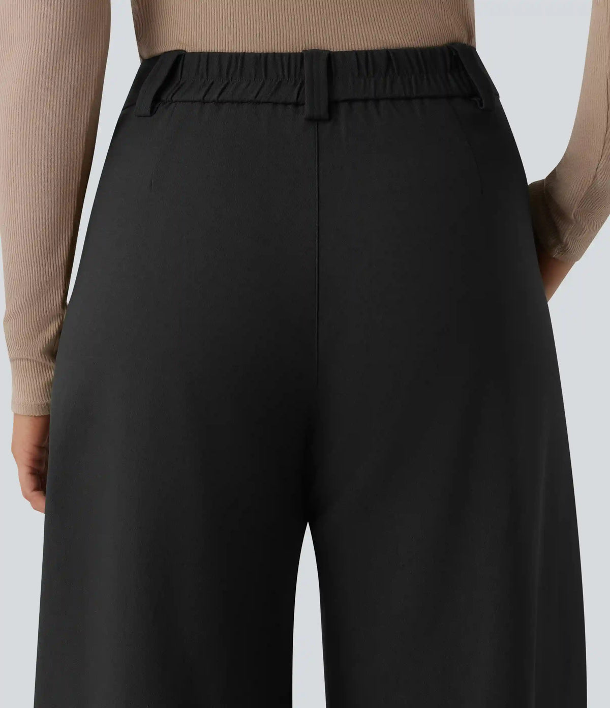 Mid Rise Work Barrel Leg Pants with Pockets