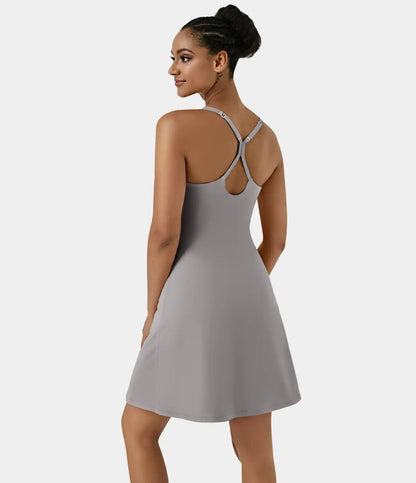 SoftlyZero™ Airy Cut Out 2-in-1 Pocket InstantCool Longer Active Dress