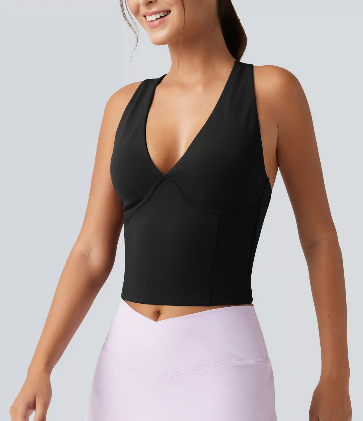 SoftlyZero™ V Neck Built-in-Bra Yoga Tank Top