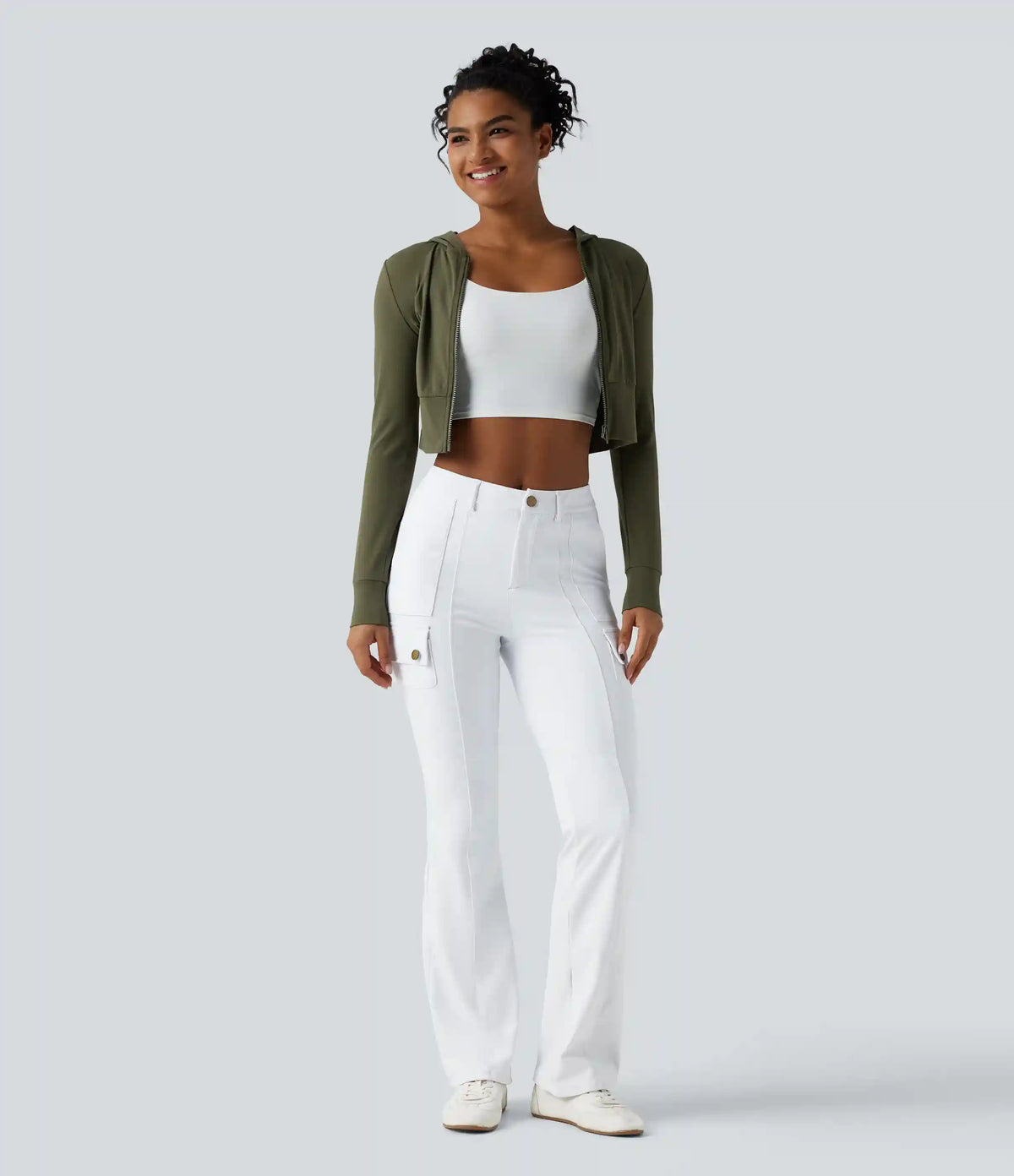 DayStretch Mid Rise Pockets Hiking Cargo Bootcut Pants