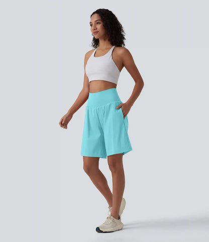 SoftlyZero™ Airy Super High Waisted 2-in-1 InstantCool Yoga Shorts 9" with Pockets