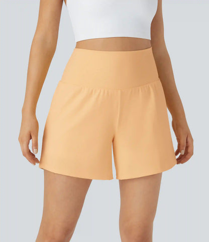 SoftlyZero™ Airy Super High Waisted 2-in-1 InstantCool Yoga Shorts 5'' with Pockets-Longer Length