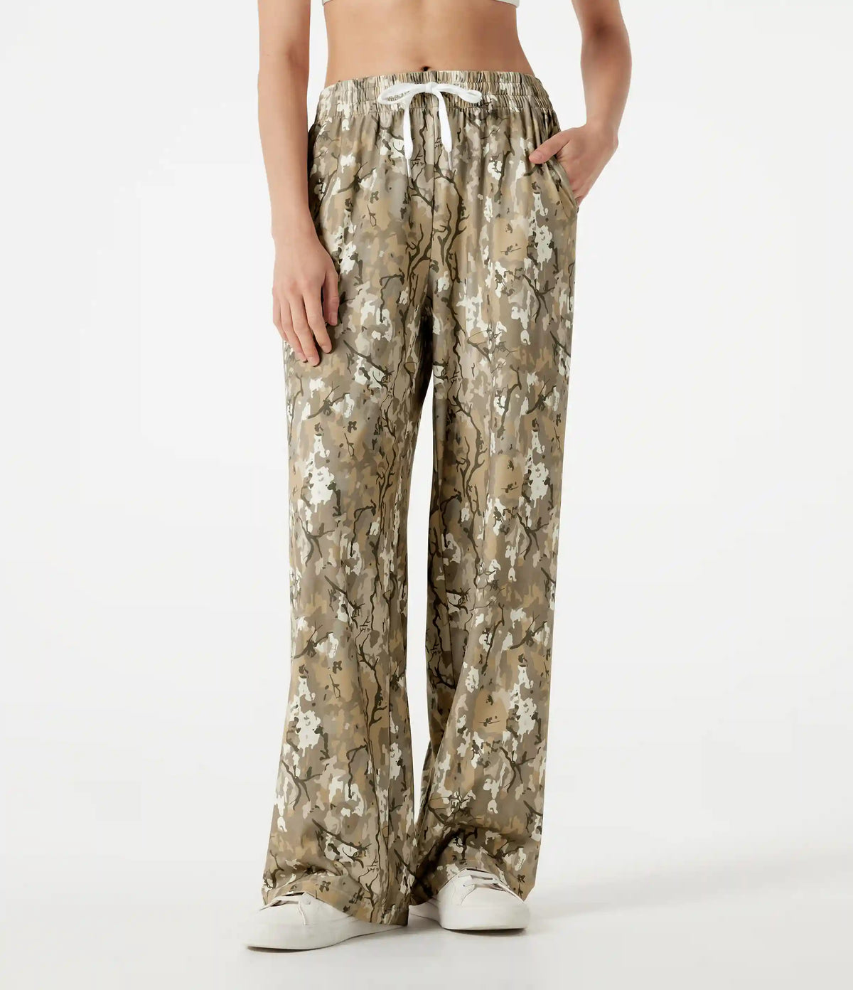 Halara UltraSculpt™ Camo Print Mid Rise Drawstring Running Baggy Pants with Pockets