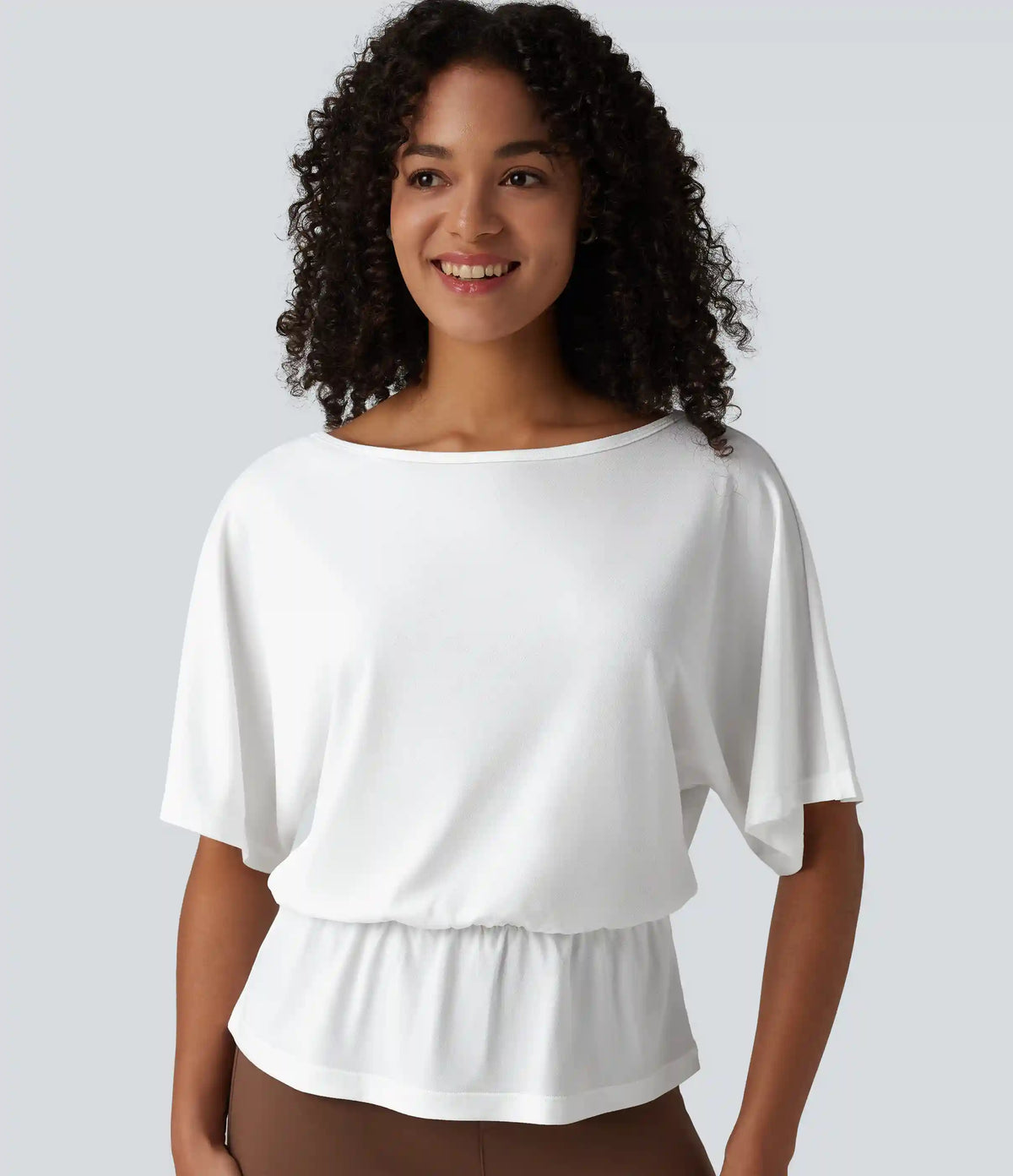 Boat Neck Half Sleeve Work T-Shirt