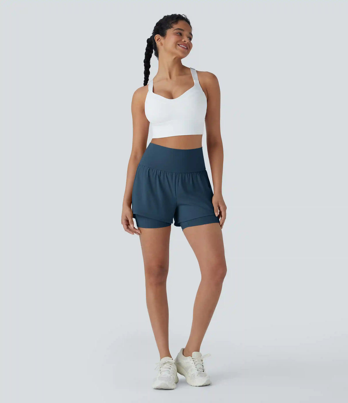 SoftlyZero™ Airy Super High Waisted 2-in-1 InstantCool Yoga Shorts 5'' with Pockets