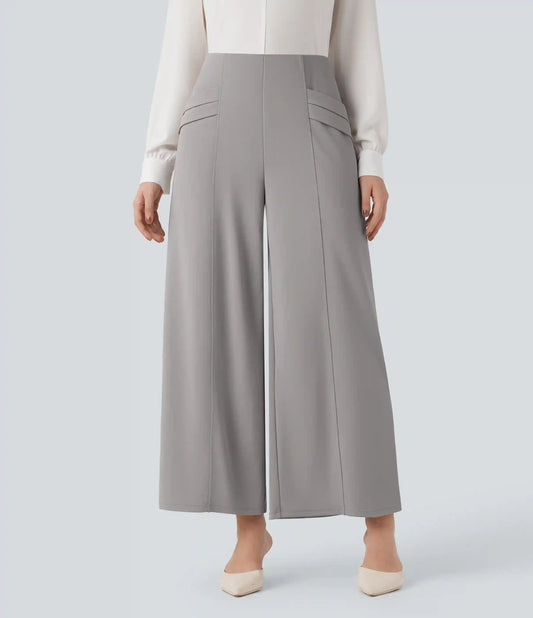 Halara Flex™ High Waisted Wide Leg Crepe Work 7/8 Pants with Pockets