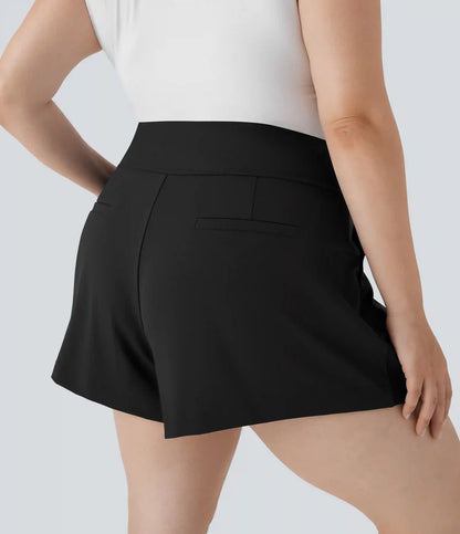 Plus Size DayStretch High Waisted Work Shorts with Pockets
