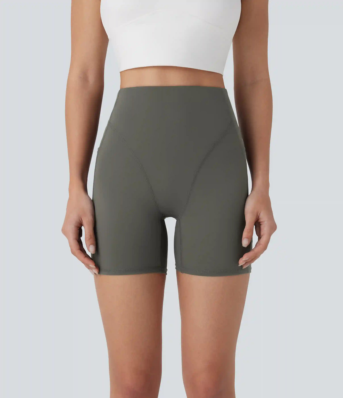 High Waisted Pocket Workout Biker Shorts 5''