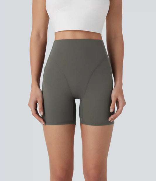 High Waisted Pocket Workout Biker Shorts 5''