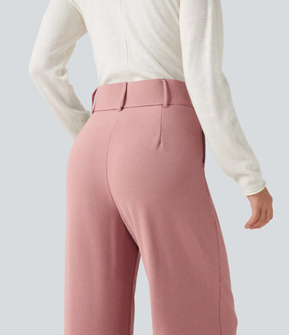 Halara Flex™ High Waisted Straight Leg Waffle Work Pants with Pockets