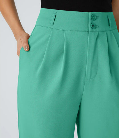 Halara Flex™ High Waisted Zipper Pocket Shirred Straight Leg Work Pants