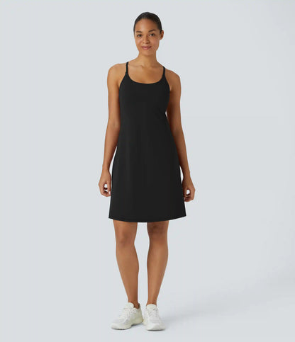 SoftlyZero™ Airy Cut Out 2-in-1 Pocket InstantCool Longer Active Dress-Easy Peezy Edition