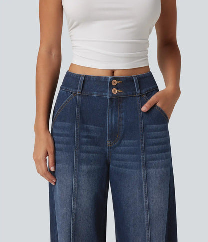 Halara Flex™ Mid Rise Wide Leg Casual Jeans with Pockets