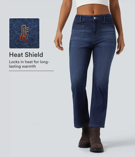 Halara Flex™ Denim Heat Mid Rise Denim Casual Bootcut Jeans with Pockets