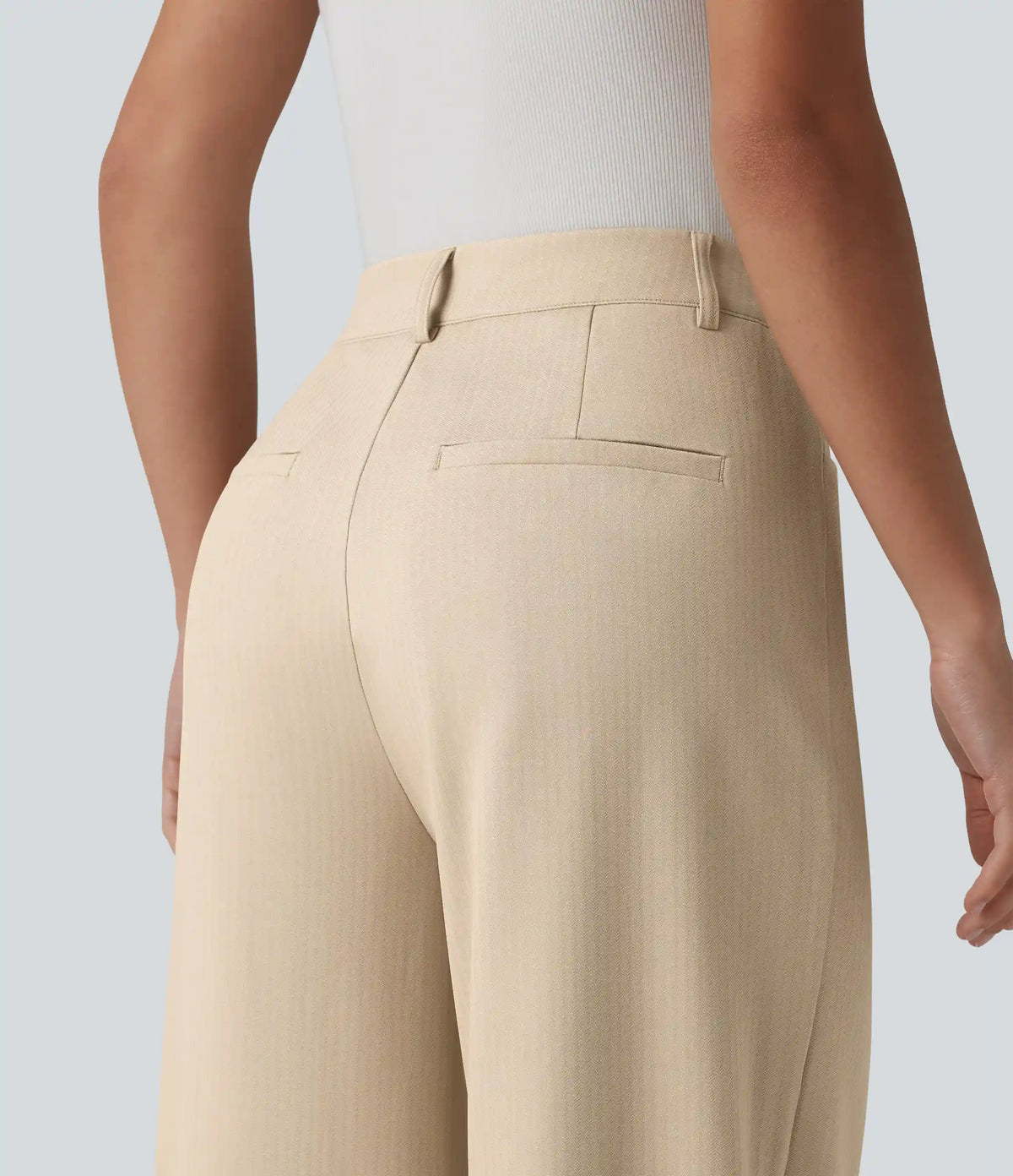 Halara Flex™ High-waisted Herringbone Work Straight Leg Pants with Pockets