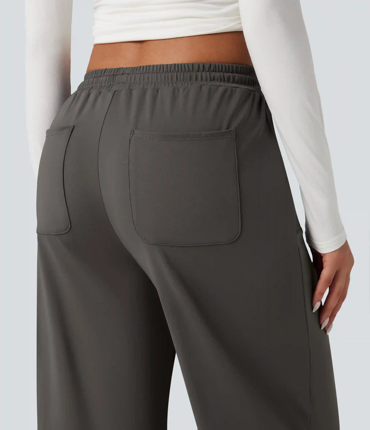 Halara Flex™ DayStretch Mid Rise Drawstring Wide Leg Work Pants with Pockets