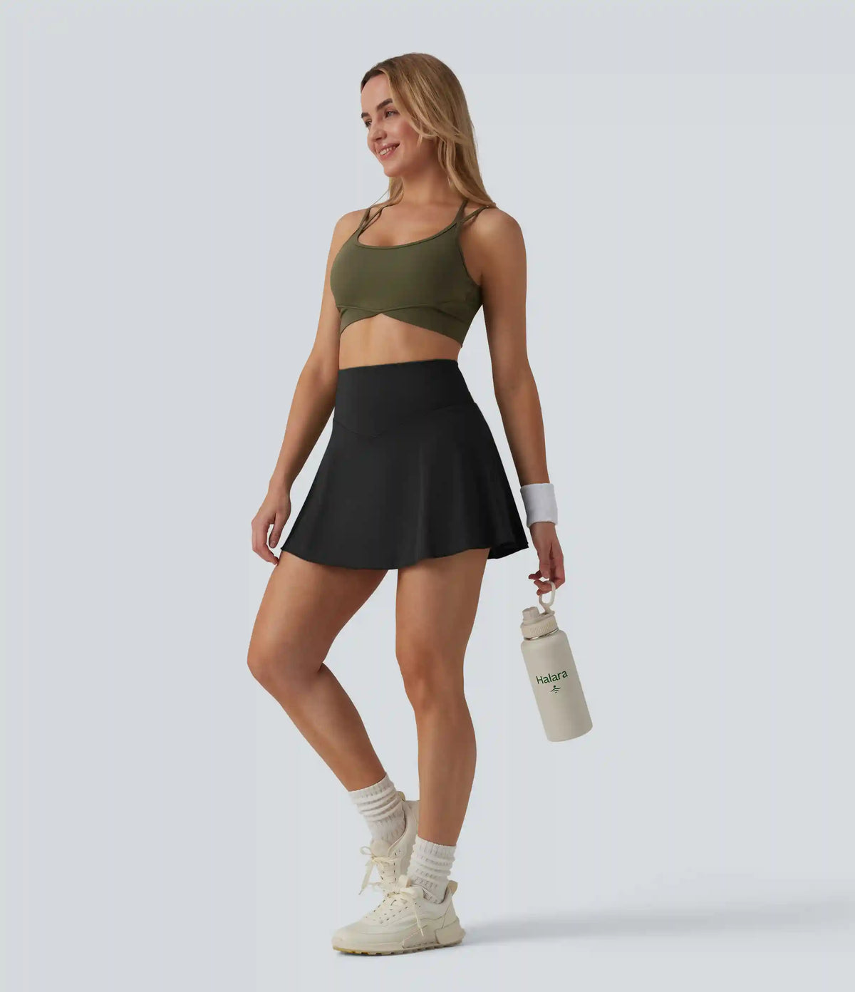 Softlyzero™ Airy High Waisted Tummy Control 2-in-1 InstantCool Mini Tennis Skirt with Pockets