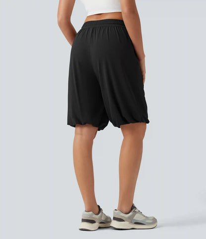 SoftlyZero™Low Rise Drawstring Dance Balloon Shorts with Pockets