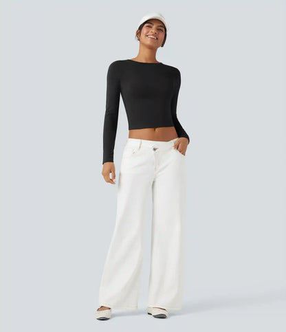 Round Neck Long Sleeve Casual T-Shirt
